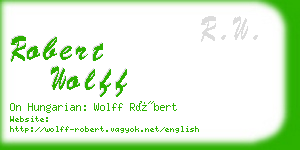 robert wolff business card